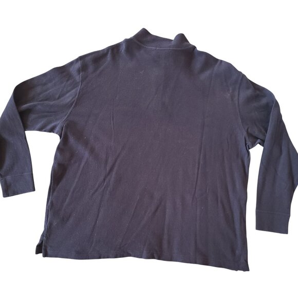 Polo Ralph Lauren Navy 1/4 Zip Pullover Sweatshirt Size 3XB Estate Rib - Picture 2 of 8